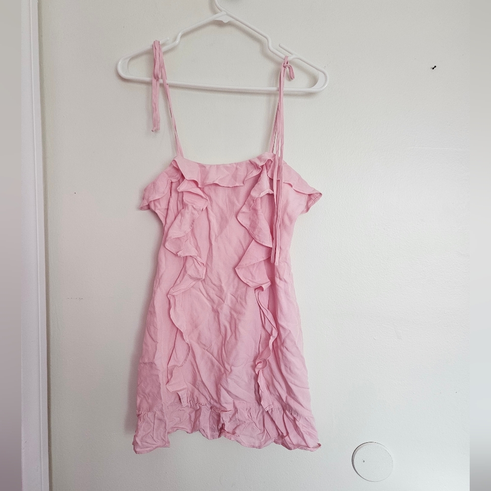 MAJORELLE Pink Ruffle Mini Dress - Picture 2 of 4
